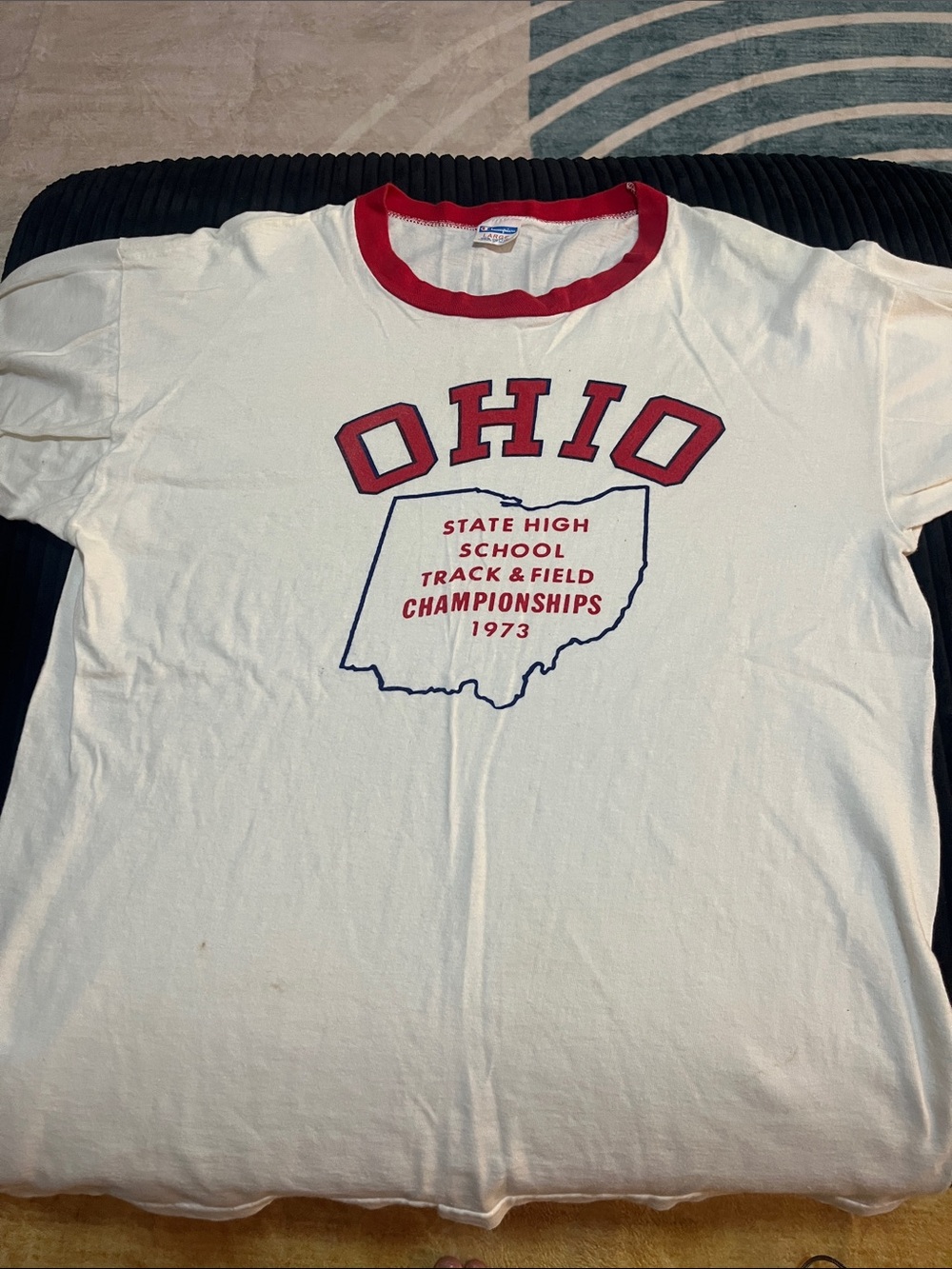 Vintage 1973 Ohio High School State Track Championships T shirt